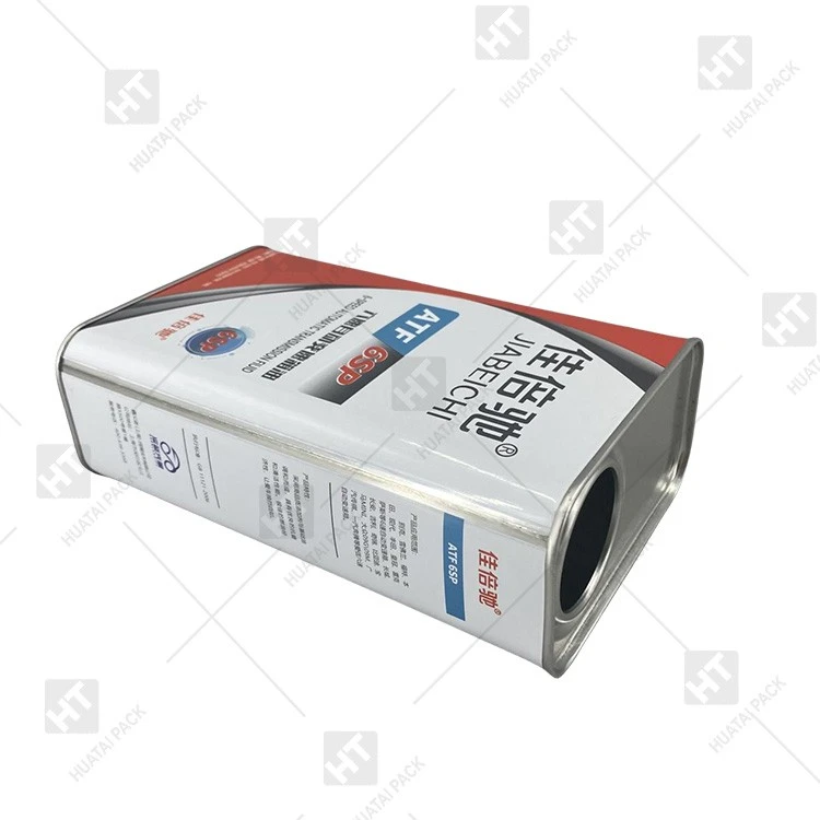 1L Metal Empty Oil Can With Plastic Cap