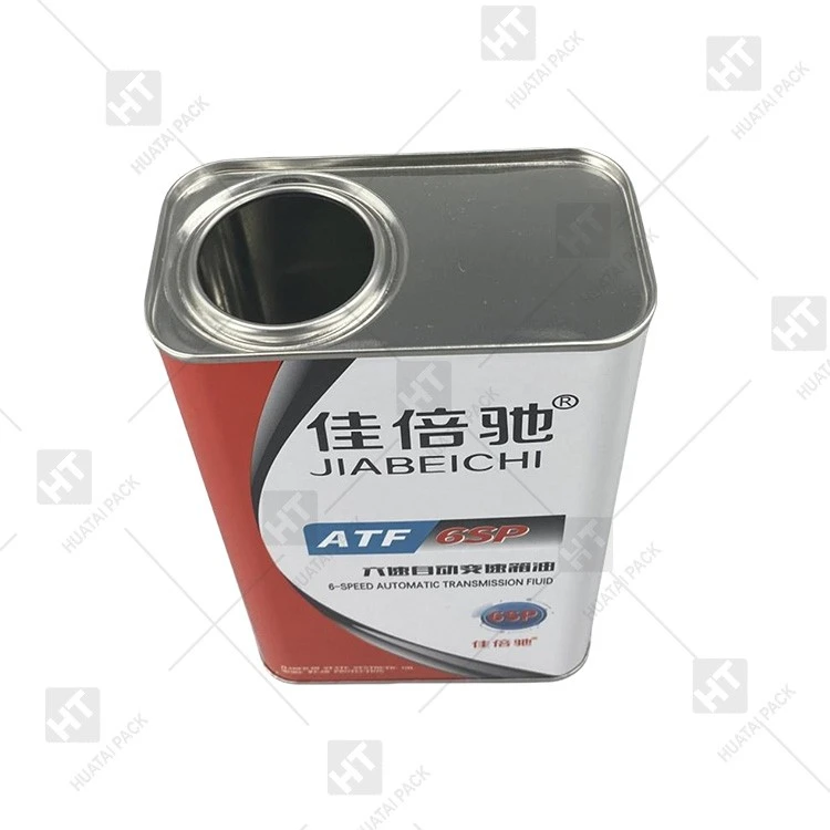 1L Metal Empty Oil Can With Plastic Cap