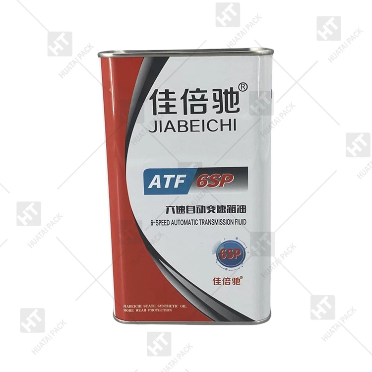1L Metal Empty Oil Can With Plastic Cap