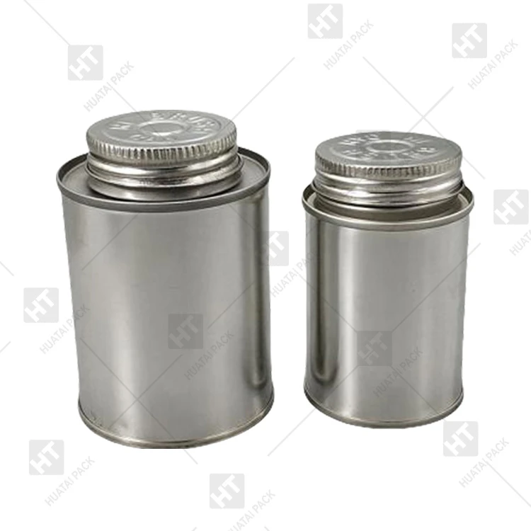 Empty PVC Glue Screw Top Tin Can