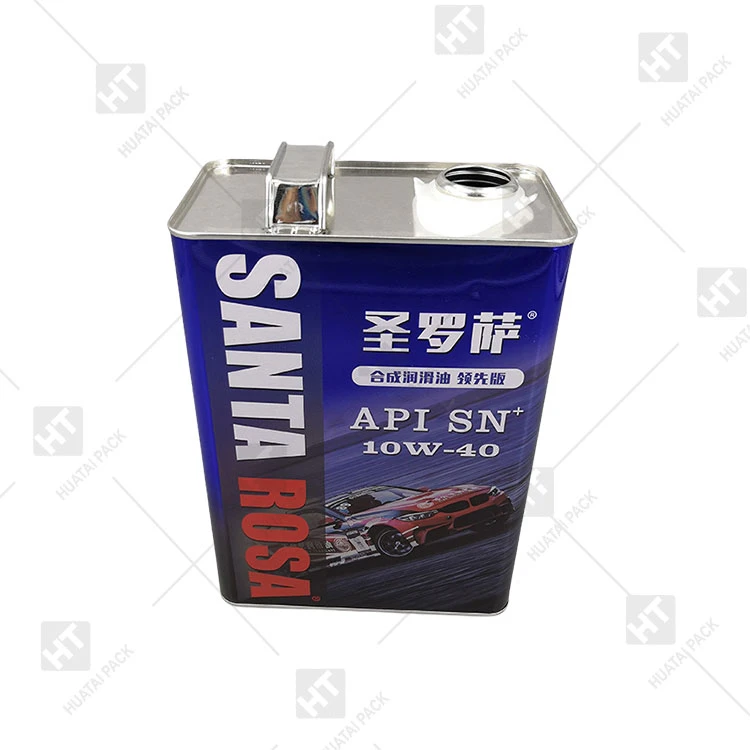 Engine Oil Can With Metal Handle And Metal Cap