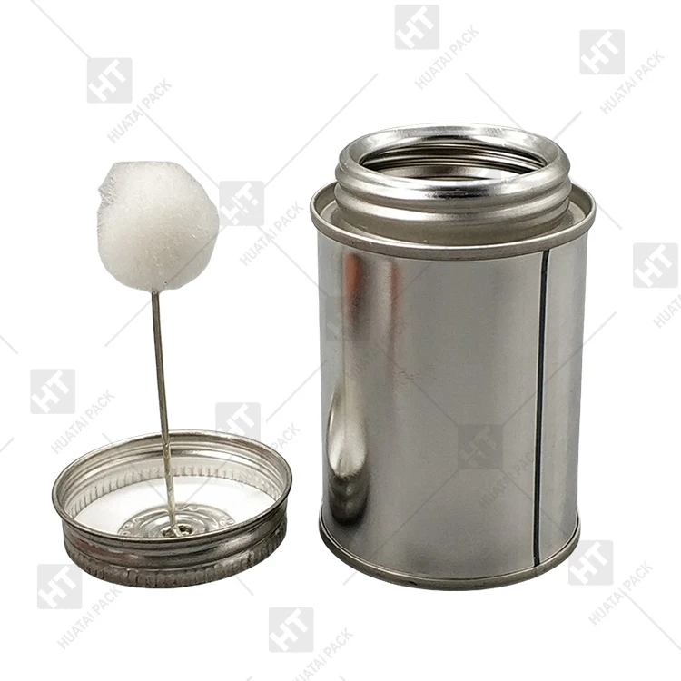 Metal Round PVC Glue Tin Can