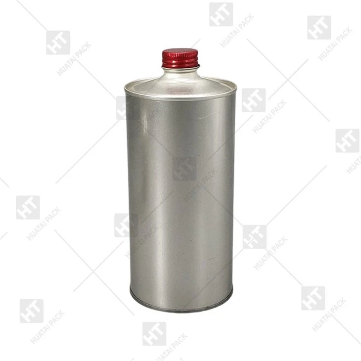1L Engine Oil Round Tin Can