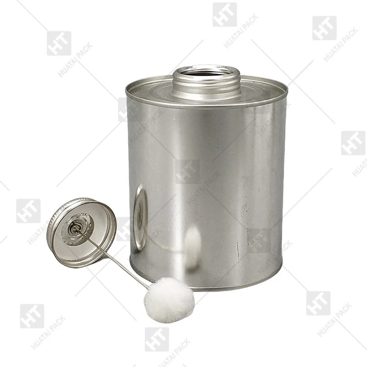 PVC Glue Round Metal Tin Can