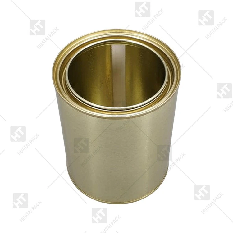 Round Empty Metal Tin Can