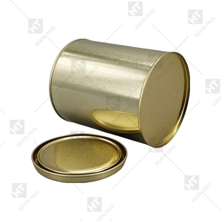 Round Empty Metal Tin Can