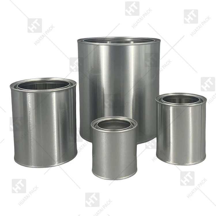 Round Quart Tin Can