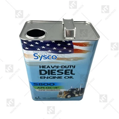 4L Empty Engine Oil Tin Can