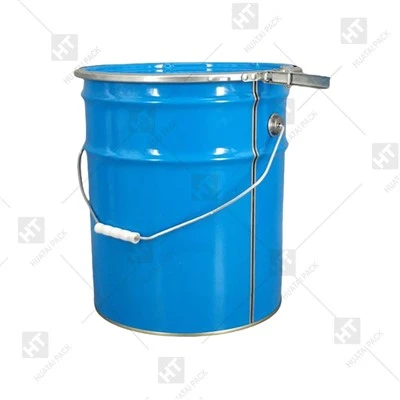 5 Gallon Blue Empty Steel Tin Pail