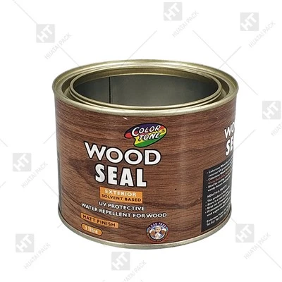 Small Round Metal Can For Paint 1L