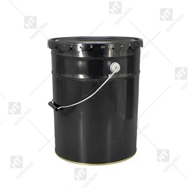 Tin Pail with Flower Lid